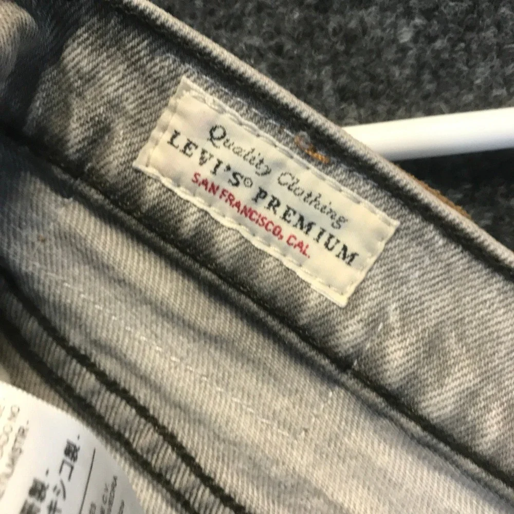 Levis 501 S Skinny Jeans Mens 38x28 (Tag 32x28) Light Wash Blue Button Fly Denim
